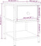 vidaXL - Nachtkastjes - 2 - st - 34x35,5x45 - cm - bewerkt - hout - zwart