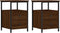 vidaXL - Nachtkastjes - 2 - st - 34x35,5x50 - cm - bewerkt - hout - bruin - eikenkleur
