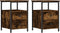 vidaXL - Nachtkastjes - 2 - st - 34x35,5x50 - cm - bewerkt - hout - gerookt - eikenkleur