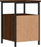 vidaXL - Nachtkastjes - 2 - st - 34x35,5x50 - cm - bewerkt - hout - bruin - eikenkleur