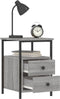 vidaXL - Nachtkastjes - 2 - st - 34x35,5x50 - cm - bewerkt - hout - grijs - sonoma - eiken
