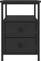 vidaXL - Nachtkastjes - 2 - st - 34x35,5x50 - cm - bewerkt - hout - zwart