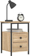 vidaXL - Nachtkastjes - 2 - st - 34x35,5x50 - cm - sonoma - eikenkleurig