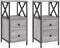 vidaXL - Nachtkastjes - 2 - st - 34x35,5x70 - cm - bewerkt - hout - grijs - sonoma - eiken