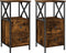 vidaXL - Nachtkastjes - 2 - st - 34x35,5x70 - cm - bewerkt - hout - gerookt - eikenkleur