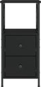 vidaXL - Nachtkastjes - 2 - st - 34x35,5x70 - cm - bewerkt - hout - zwart