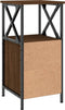 vidaXL - Nachtkastjes - 2 - st - 34x35,5x70 - cm - bewerkt - hout - bruin - eikenkleur