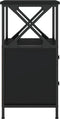 vidaXL - Nachtkastjes - 2 - st - 34x35,5x70 - cm - bewerkt - hout - zwart