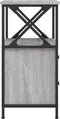 vidaXL - Nachtkastjes - 2 - st - 34x35,5x70 - cm - bewerkt - hout - grijs - sonoma - eiken