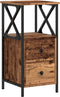 vidaXL - Nachtkastjes - 2 - st - 34x35,5x70 - cm - bewerkt - hout - oud - houtkleurig