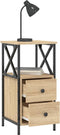 vidaXL - Nachtkastjes - 2 - st - 34x35,5x70 - cm - sonoma - eikenkleurig
