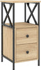 vidaXL - Nachtkastjes - 2 - st - 34x35,5x70 - cm - sonoma - eikenkleurig