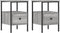 vidaXL - Nachtkastjes - 2 - st - 34x36x50 - cm - bewerkt - hout - grijs - sonoma - eiken