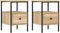 vidaXL - Nachtkastjes - 2 - st - 34x36x50 - cm - bewerkt - hout - sonoma - eikenkleurig