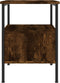 vidaXL - Nachtkastjes - 2 - st - 34x36x50 - cm - bewerkt - hout - gerookt - eikenkleurig