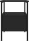 vidaXL - Nachtkastjes - 2 - st - 34x36x50 - cm - bewerkt - hout - zwart