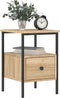 vidaXL - Nachtkastjes - 2 - st - 34x36x50 - cm - bewerkt - hout - sonoma - eikenkleurig
