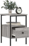 vidaXL - Nachtkastjes - 2 - st - 34x36x50 - cm - bewerkt - hout - grijs - sonoma - eiken