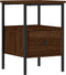 vidaXL - Nachtkastjes - 2 - st - 34x36x50 - cm - bewerkt - hout - bruin - eikenkleur