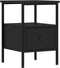 vidaXL - Nachtkastjes - 2 - st - 34x36x50 - cm - bewerkt - hout - zwart