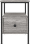 vidaXL - Nachtkastjes - 2 - st - 34x36x50 - cm - bewerkt - hout - grijs - sonoma - eiken
