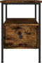 vidaXL - Nachtkastjes - 2 - st - 34x36x50 - cm - bewerkt - hout - gerookt - eikenkleurig