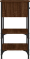 vidaXL - Nachtkastjes - 2 - st - 34x36x70 - cm - bewerkt - hout - bruin - eikenkleur
