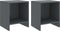 vidaXL - Nachtkastjes - 2 - st - 35x30x40 - cm - massief - grenenhout - donkergrijs