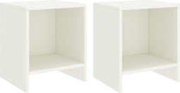 vidaXL - Nachtkastjes - 2 - st - 35x30x40 - cm - massief - grenenhout - wit