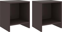 vidaXL - Nachtkastjes - 2 - st - 35x30x40 - cm - massief - grenenhout - donkerbruin