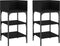 vidaXL - Nachtkastjes - 2 - st - 35x34,5x70 - cm - bewerkt - hout - zwart