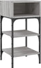 vidaXL - Nachtkastjes - 2 - st - 35x34,5x70 - cm - bewerkt - hout - grijs - sonoma - eiken