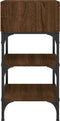 vidaXL - Nachtkastjes - 2 - st - 35x34,5x70 - cm - bewerkt - hout - bruin - eikenkleur