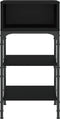 vidaXL - Nachtkastjes - 2 - st - 35x34,5x70 - cm - bewerkt - hout - zwart