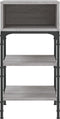 vidaXL - Nachtkastjes - 2 - st - 35x34,5x70 - cm - bewerkt - hout - grijs - sonoma - eiken