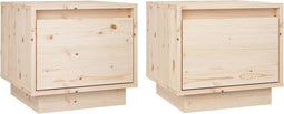 vidaXL - Nachtkastjes - 2 - st - 35x34x32 - cm - massief - grenenhout