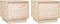 vidaXL - Nachtkastjes - 2 - st - 35x34x32 - cm - massief - grenenhout