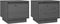 vidaXL - Nachtkastjes - 2 - st - 35x34x32 - cm - massief - grenenhout - grijs