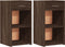 vidaXL - Nachtkastjes - 2 - st - 35x34x65 - cm - bewerkt - hout - bruin - eikenkleurig
