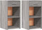 vidaXL - Nachtkastjes - 2 - st - 35x34x65 - cm - bewerkt - hout - grijs - sonoma - eiken