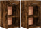 vidaXL - Nachtkastjes - 2 - st - 35x34x65 - cm - bewerkt - hout - gerookt - eikenkleurig