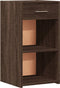 vidaXL - Nachtkastjes - 2 - st - 35x34x65 - cm - bewerkt - hout - bruin - eikenkleurig