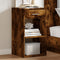 vidaXL - Nachtkastjes - 2 - st - 35x34x65 - cm - bewerkt - hout - gerookt - eikenkleurig
