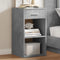 vidaXL - Nachtkastjes - 2 - st - 35x34x65 - cm - bewerkt - hout - betongrijs