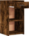 vidaXL - Nachtkastjes - 2 - st - 35x34x65 - cm - bewerkt - hout - gerookt - eikenkleurig