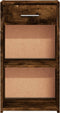 vidaXL - Nachtkastjes - 2 - st - 35x34x65 - cm - bewerkt - hout - gerookt - eikenkleurig