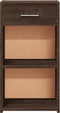 vidaXL - Nachtkastjes - 2 - st - 35x34x65 - cm - bewerkt - hout - bruin - eikenkleurig