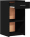 vidaXL - Nachtkastjes - 2 - st - 35x34x65 - cm - bewerkt - hout - zwart