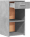 vidaXL - Nachtkastjes - 2 - st - 35x34x65 - cm - bewerkt - hout - betongrijs