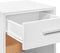 vidaXL - Nachtkastjes - 2 - st - 35x34x65 - cm - bewerkt - hout - wit